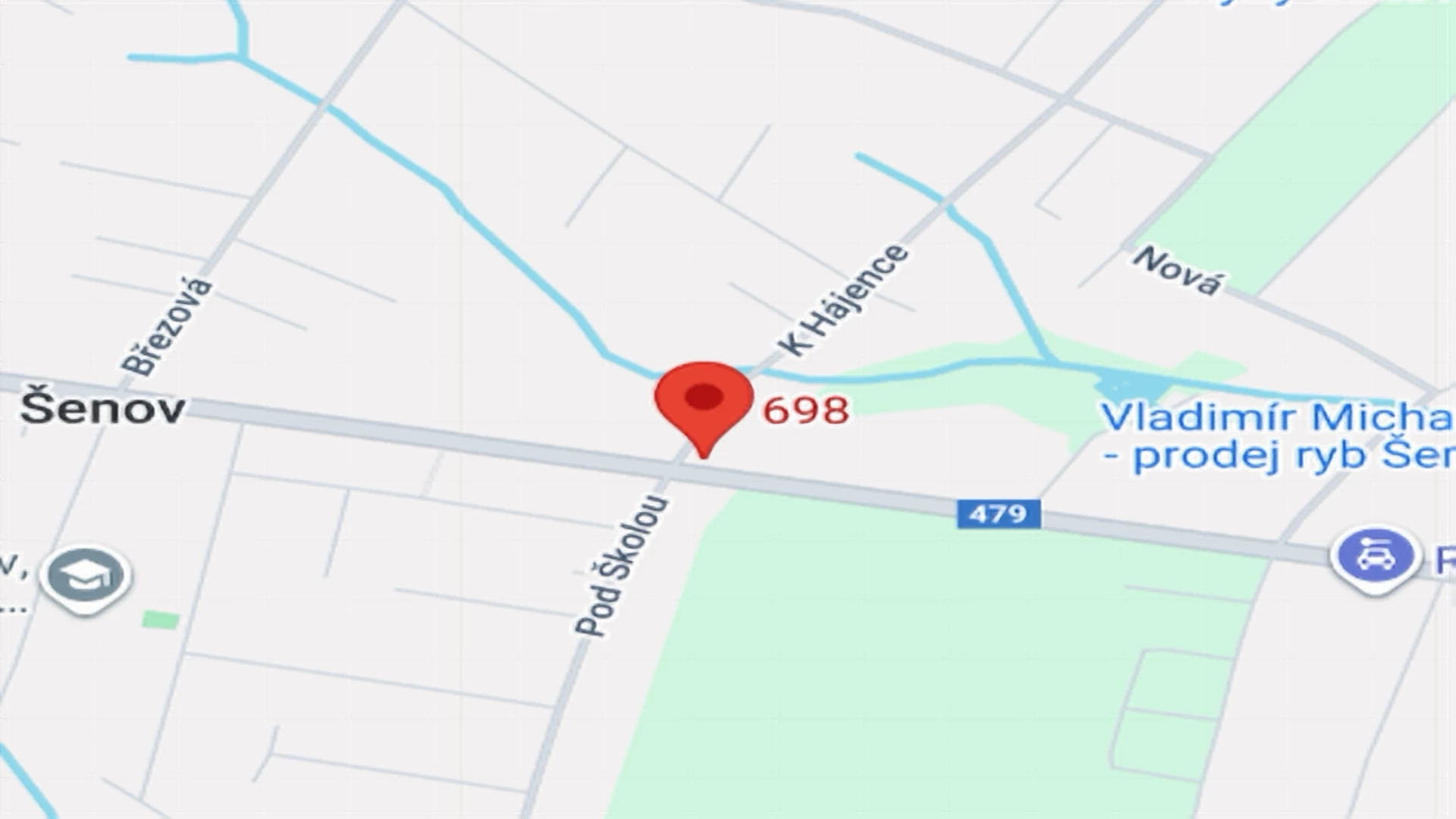 Mapa polohy restaurace Bašta v Šenově